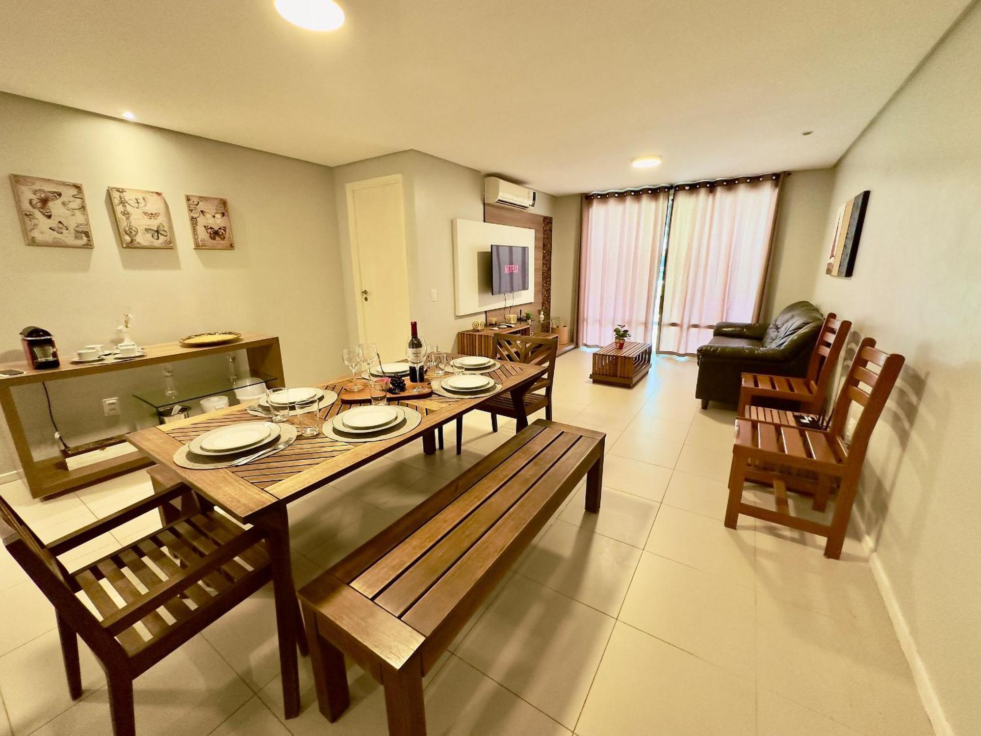 Apartment Gransol, Terreo, Pe Na Areia, 03 Qtos, 10 Hospedes, A 600m Do B Park